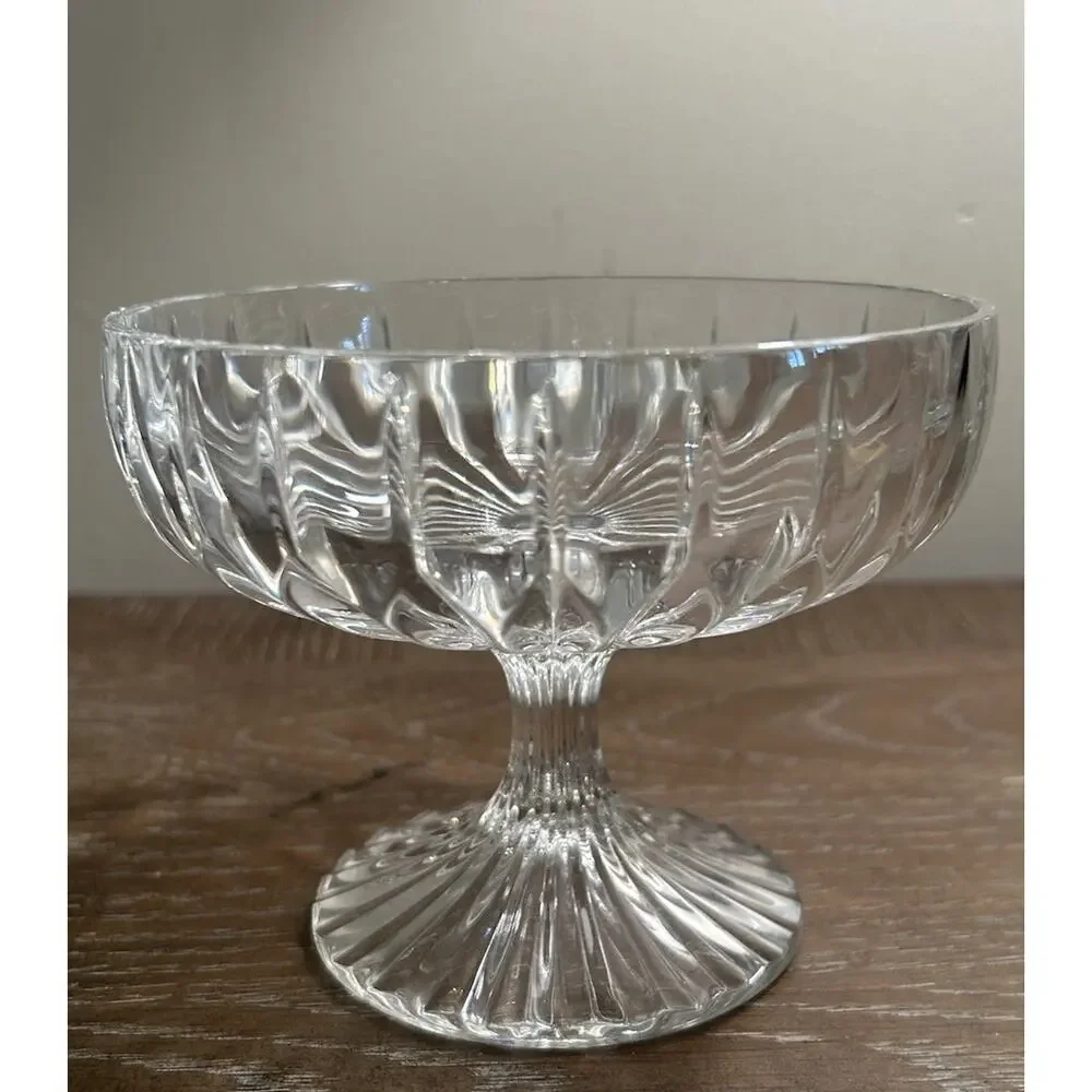 Mikasa PARK LANE Crystal Compote & Pedestal Dish Clear Candy Bowl Sherbert Decor
